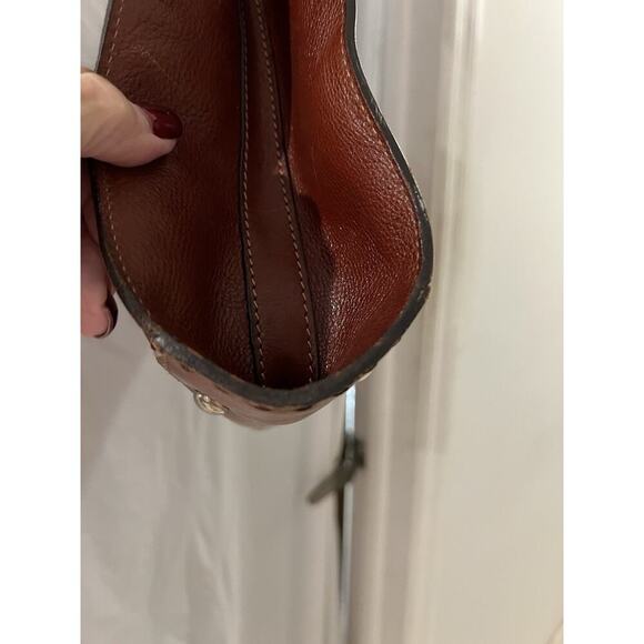 Fossil Brown Leather Vintage Sedona Numbered ZB9010 Shoulder Tote Bag 15x12x3 - Picture 6 of 14